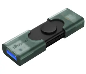 Kingston DataTraveler DuoG2 128GB zelená / Flash Disk / USB 3.2 Gen 1 - (USB-A & USB-C )