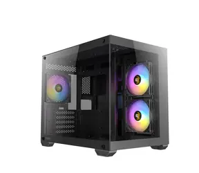 Antec CX600M ARGB černá / mATX / 2x USB-A 2.0 / 1x USB-C 3.0 / 3x 120mm ARGB / bez zdroje / průhledná bočnice 