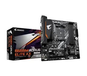 Gigabyte B550M Aorus Elite Ax / AM4 / 4x DDR4 /  4x SATA / USB / 3x PCIE x16 / 1x GLAN / 2x M.2 / mATX