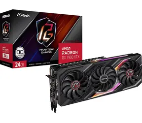ASRock Radeon RX 7900 XTX Phantom Gaming OC / 2455MHz / 24GB GDDR6 / 384-bit / 3x DP + 1x HDMI / 1000W
