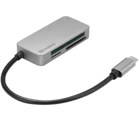 Sandberg USB-C Multi Card Reader Pro / konektory USB-C / sloty SD a microSD