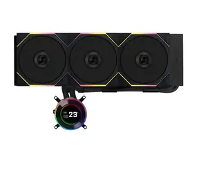 Lian Li HYDROSHIFT II LCD-C 360TL černá / 3x 120 mm / ARGB podsvícení / 2400 RPM / 31 dB / AiO / AMD + Intel