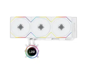 Lian Li HYDROSHIFT II LCD-C 360TL bílá / 3x 120 mm / ARGB podsvícení / 2400 RPM / 31 dB / AiO / AMD + Intel