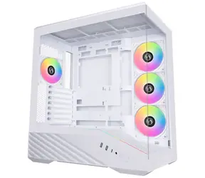 Lian Li Vector V100 bílá / ATX / mATX / mini-ITX / 2xUSB 3.0 + 1xUSB 3.1 / ATX / RGB / bez zdroje / průhledná bočnice