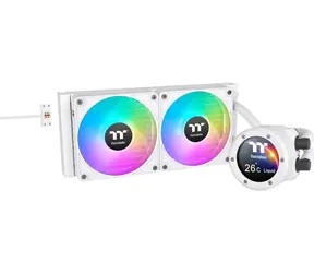 Thermaltake TH240 V2 Ultra EX ARGB Snow Edition bílá / AIO vodní chladič CPU / 2x 120 mm / 2000 RPM @ 28.5 dB / 68 CFM