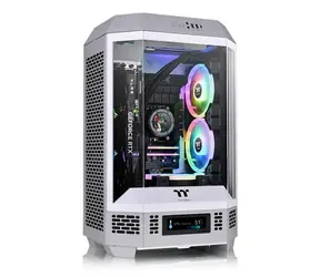 Thermaltake The Tower 300 bílá / micro ATX / 1x USB-C / 2x USB-A / bez zdroje / průhledná bočnice 