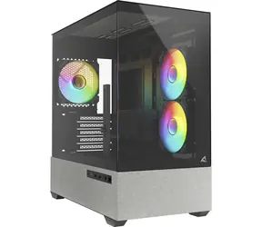 Sharkoon MK7 ARGB černá / maATX / 2x USB-A 3.0 / 1x USB-C 3.2 / 3x 120mm ARGB / bez zdroje / průheldná bočnice