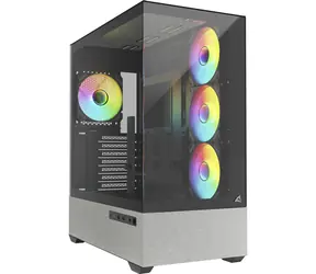 Sharkoon AK7 ARGB černá / ATX / 2x USB-A 3.0 / 1x USB-C 3.2 / 4x 120mm ARGB / bez zdroje / průhledná bočnice 