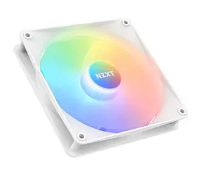 NZXT F140 Core RGB bílá / Ventilátor / 140mm / Fluid Dynamic Bearing / 34.48 dB @ 1500 RPM / 90.79 CFM / 4-Pin