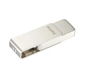 Hama USB flash disk Uni-C Rotate Pro stříbrná / USB-C 3.1 / 256 GB / 90 MB/s