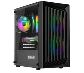 Logic Atos ARGB černá / micro-ATX / mini-ITX / bez zdroje / 1 x USB 3.0 / 2 x USB 2. / průhledná bočnice