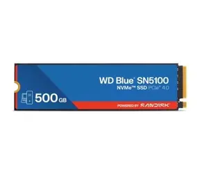 WD Blue SN5100 M.2 NVMe 500 GB / M.2 SSD / PCIe Gen4 x4 / R: 5000MBps / W: 4000MBps / 5y