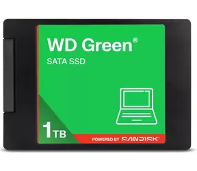WD Green SATA 1 TB / 2.5" SATA III / SATA 6Gbps / R: 545MBps / W: 600 MBps / TLC / 5y