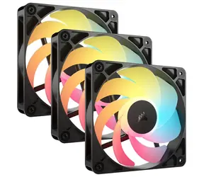 Corsair RS120-R ARGB 3ks černá / 120 mm / Reverse / 34.6 dB @ 2100 RPM / 65.8 CFM / PWM