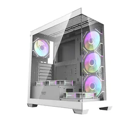 Bazar - darkFlash DS900 bílá / ATX / 7x 120 mm / 1x USB-A / 1x USB-C / průhledná bočnice / bez zdroje  / bazar