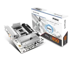 Sapphire PURE B850A WIFI7 / B850 / 4x DDR5 / PCIex16 / 1x 2.5GLAN / Wi-Fi7 / ATX