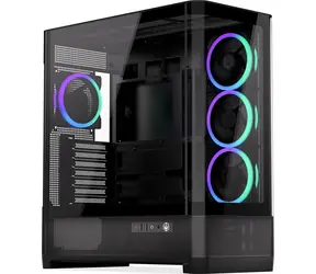 Endorfy Aquarius 8000 Corona černá / E-ATX / 4x120mm ARGB fan / 2x USB-A / 1x USB-C / zaoblené sklo / bez zdroje