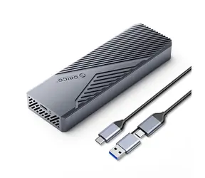 Orico CNM2-G20 externí box pro M.2 NVMe SSD šedá / 20 GB/s / USB-C / kabel USB-C/USB-A - USB-C 0.3m