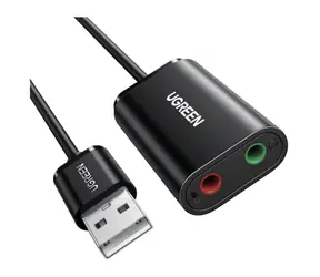 Rozbaleno - Ugreen externí USB zvuková karta / 3.5 mm mini jack / 15cm  / rozbaleno