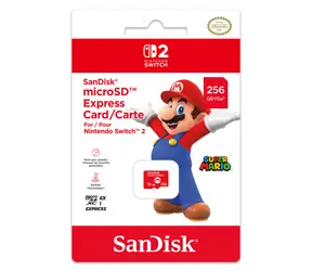 SanDisk Nintendo Switch 2 microSDXC Express 256GB / čtení: 880 MBs / zápis: 480 MBs / pro Nintendo Switch