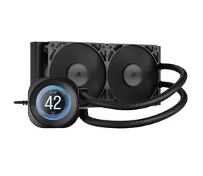 Corsair NAUTILUS 240 RS LCD černá / 2x 120mm / LCD / 36dB / 420-2100 RPM / 72.8CFM / Intel + AMD