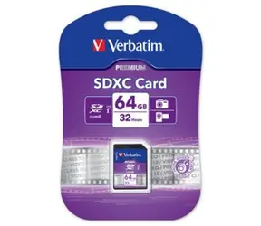 Verbatim SDXC 64 GB pamětová karta SecureDigital  / 10MBs / class 10