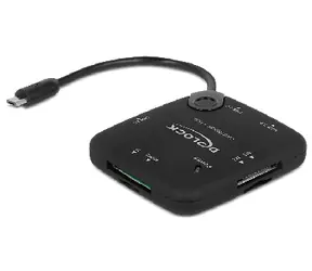 DeLock čtečka paměťových karet / micro USB + 3 portový USB Hub / OTG