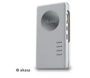 AKASA AK-HC-01WHEU / externí čtečka karet  Allv1 / USB hub / USB2.0 / bílá