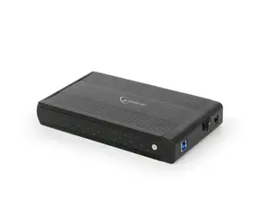 Gembird externí USB 3.0 case pro 3.5" / SATA / černý hliník