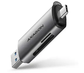 AXAGON CRE-SAC, USB-C + USB-A 3.2 Gen 1 - čtečka karet, 2-slot SD/microSD, podpora UHS-I