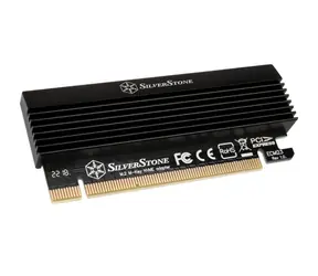 SilverStone SST-ECM23 PCIe adapter PCIe x4 > M.2 SSD s chladičem černá / M.2 SSD 2230 & 2242 & 2260 & 2280 format