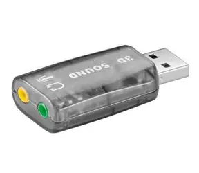 MicroConnect externí USB zvuková karta 2.0 / Plug & Play / Win2000, XP, Vista, Win7