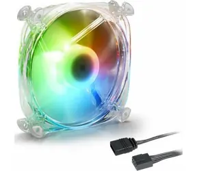 Sharkoon SHARK DISC PWM pruhledná / větráček / 120mm / RGB / 24.8 dBA