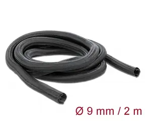 Delock Samouzavírací pletené opláštění 2 m x 9 mm černá