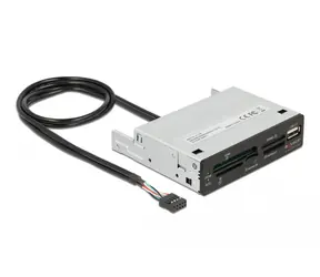 Delock 3.5” USB 2.0 čtečka karet 5 slotů + 1 x USB 2.0 Typ-A (F)