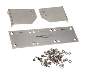 Aqua Computer Bezel set for poweradjust 2/3 and farbwerk brushed stainless steel