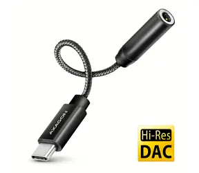 AXAGON ADA-HC audio adaptér USB-C (M) - 3.5mm Jack (F) černá 