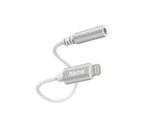Hama MFi audio adaptér Lightning na jack 3,5 mm pro Apple / aktivní / alu