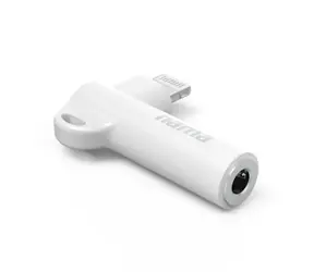 Hama MFi audio adaptér Lightning na jack 3,5 mm pro Apple bílá / aktivní / kompaktní