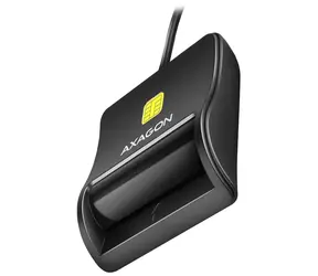 AXAGON CRE-SM3N, USB-A FlatReader čtečka kontaktních karet Smart card (eObčanka), kabel 1.3m