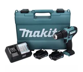 Makita HP333DWAE / Aku vrtací šroubovák / Li-ion / 12V / 1.700 ot-min / 2x 2.0 Ah