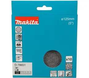Makita D-78651 / brusný papír / 125 mm / A80 / 10 ks