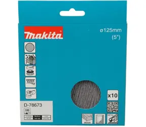 Makita D-78673 / brusný papír / 125 mm / A180 / 10 ks