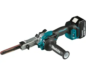 Makita DBS180RTJ / Pásová bruska / 18V / Rychlost pásu až 1700m-min / 9x533mm / 2x5.0Ah 