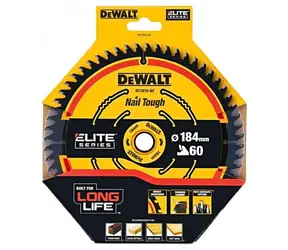 DeWalt DT1670 / Pilový kotouč pro pily / Průměr 184x16 mm / Šířka řezu 1.65 mm / Počet zubů 60