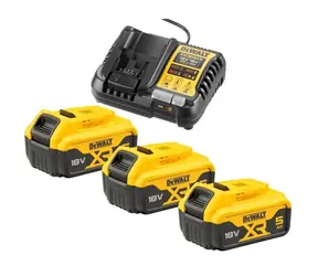 DeWalt DCB1104P3 / Sada akumulátorů s nabíječkou / 3x Aku 5.0 Ah