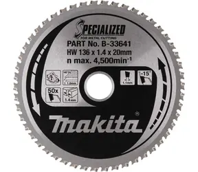 Makita B-33641 SPECIALIZED / pilový kotouč na dřevo / 136x20mm / 50 zubů