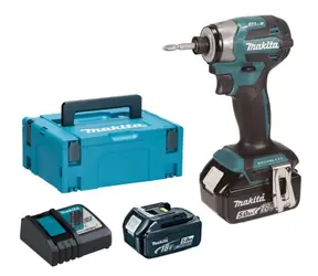 Makita DTD173RTJ / Aku rázový utahovák 1:4" / Li-ion / 18V / 180 Nm / 2x 5.0 Ah