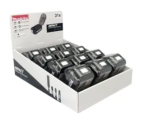 Makita E-03090 IMPACT BLACK sada torzních bitů 1/4" 31 ks / v plastové krabičce ve tvaru baterie / 12 bal