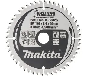 Makita B-33825 SPECIALIZED / pilový kotouč na lamino / 136x20mm / 48 zubů